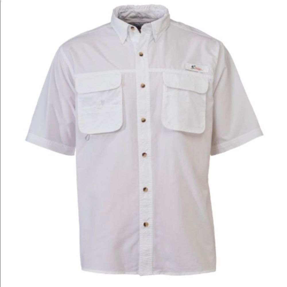 WWS Mens Nylon Angler Short-Sleeve Shirt Sz Large